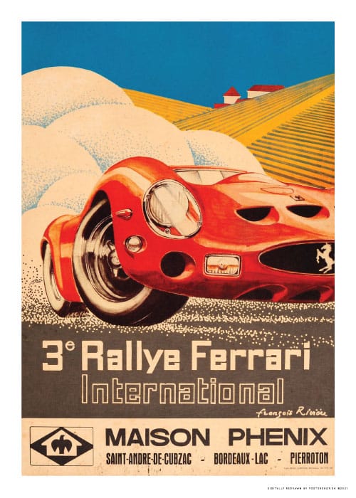 3rd International Ferrari Rally – Vintage/Retro Posters