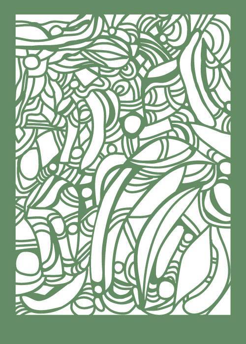 Abstract Green Cuts – Kunst