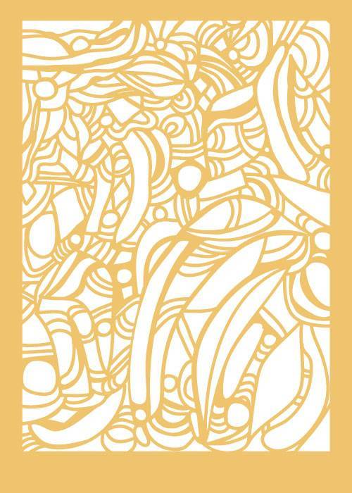 Abstract Yellow Cuts – Kunst
