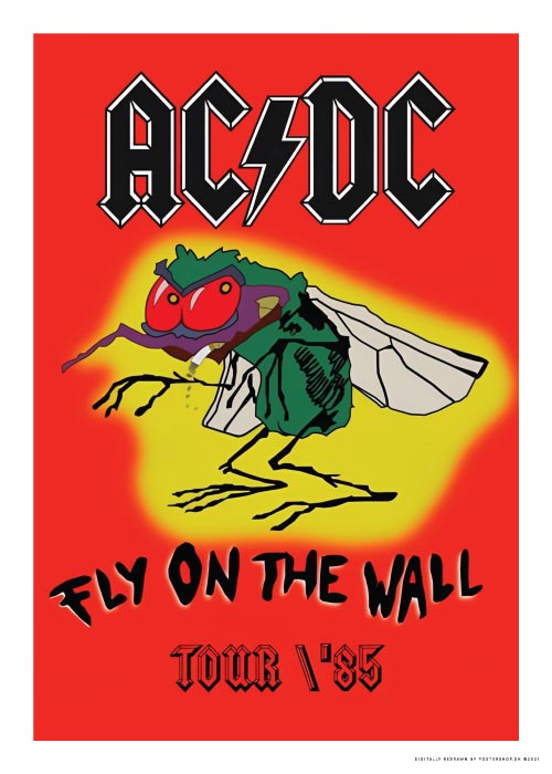 Ac Dc Fly On The Wall Tour 1985 – Vintage/Retro plakater
