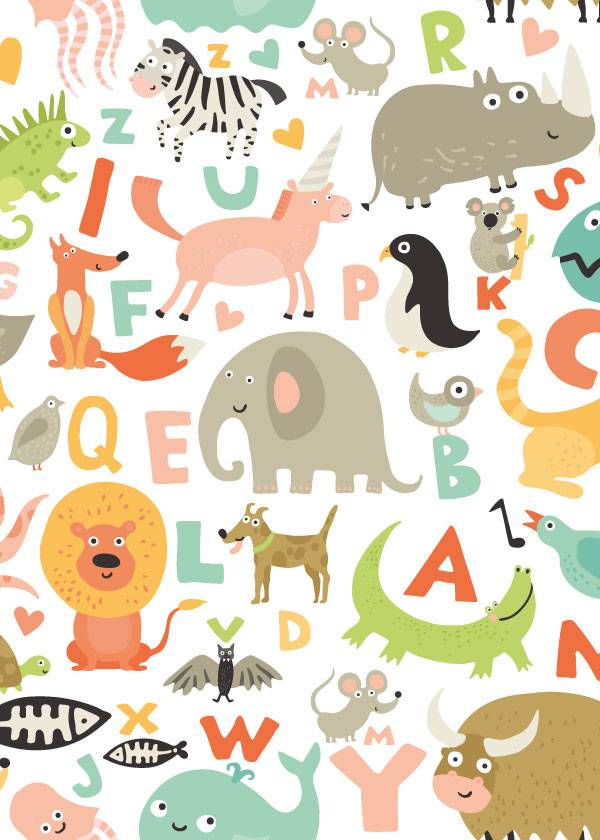 ALPHABET JUNGLE – Børneplakater