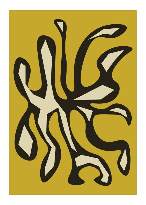 Abstract Black Flower – Kunst