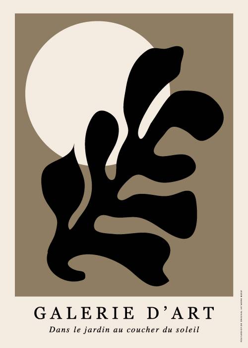 Abstract Black Leaf – Kunst