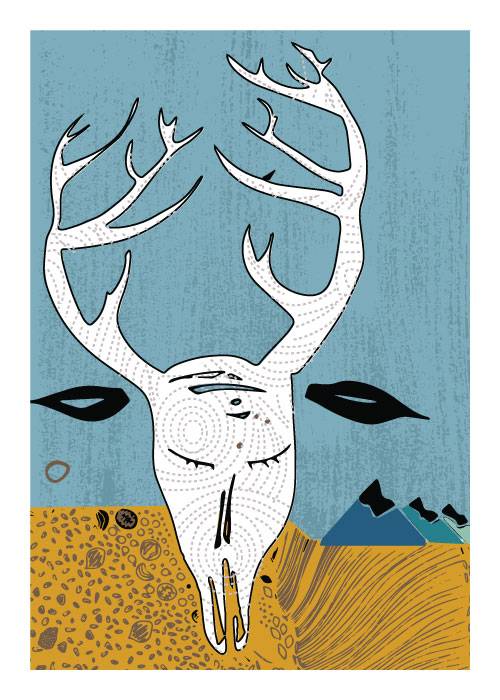 Abstract Deer Head – Grafiske Plakater