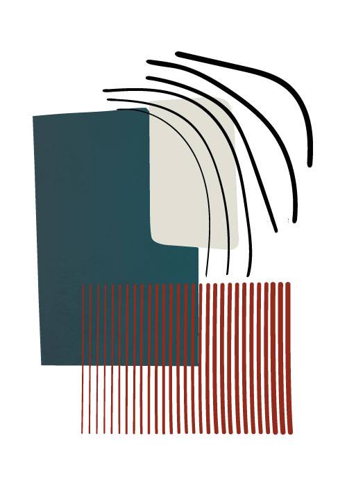 Abstract Green Shape – Grafiske Plakater