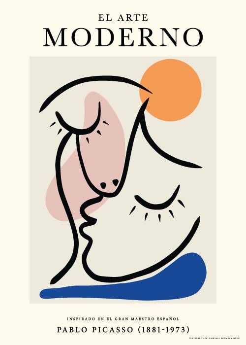 Picasso Abstract Kissing – Kunst
