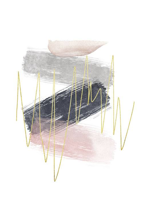 Abstract Pink And Grey Strokes – Graphic Posters