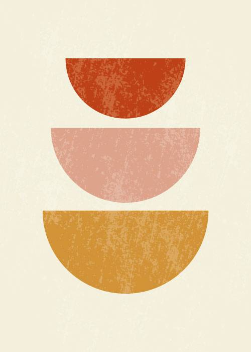 Abstract Pink Half Moons – Kunst
