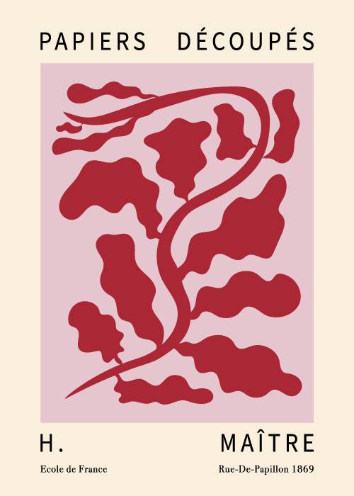 Abstract Red Flower – Kunst