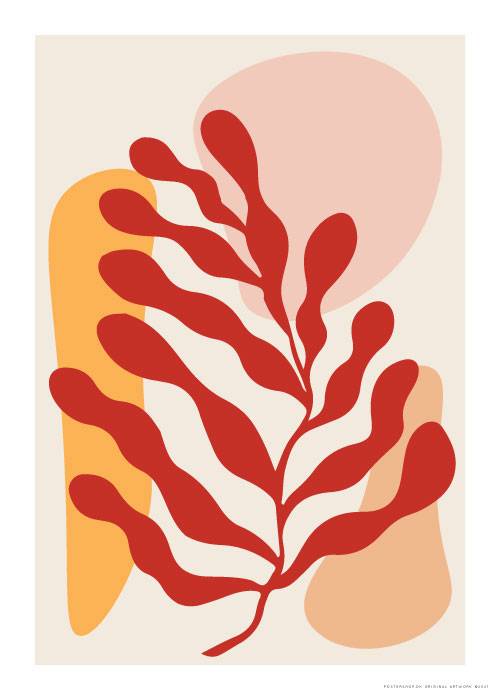 Abstract Red Leaf – Kunst