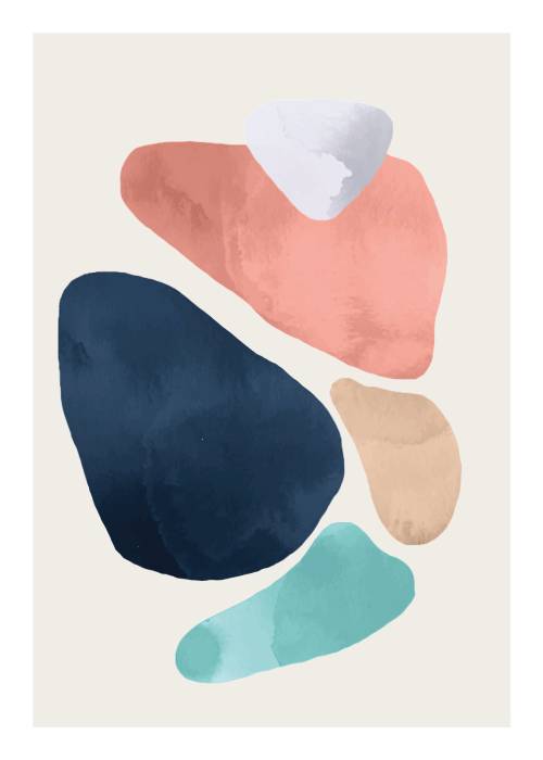 Abstract Coloured Stones – Kunst