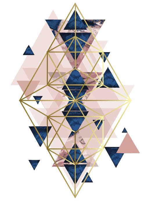 Abstract Triangular Shapes – Grafiske Plakater