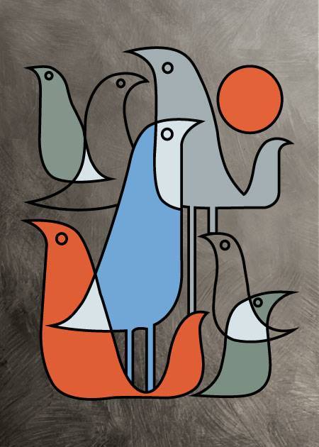 Colorful Birds – Grafiske Plakater