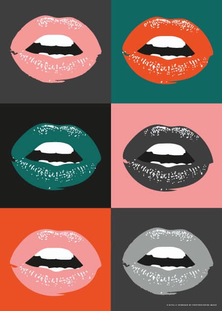 All Lips Pop Art – Grafiske Plakater