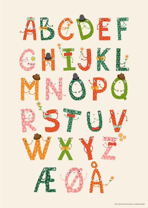 ALPHABET FACES – Børneplakater