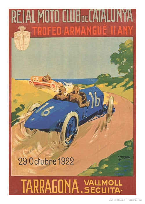 Armangue Trophy Tarragona Spain 1922 – Vintage/Retro plakater