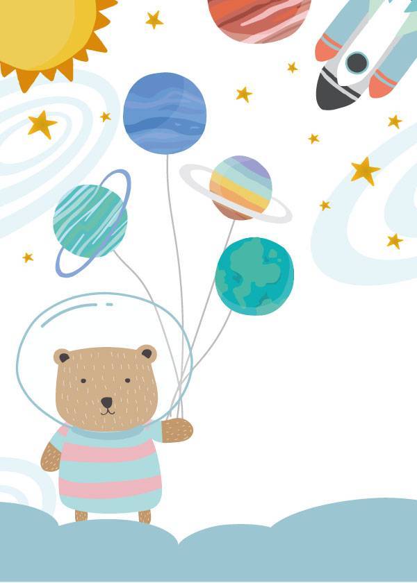BEAR LOOKING FOR SPACE – Kids' Posters