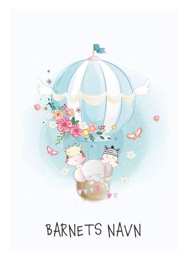 BLUE AIR BALLOON – Børneplakater