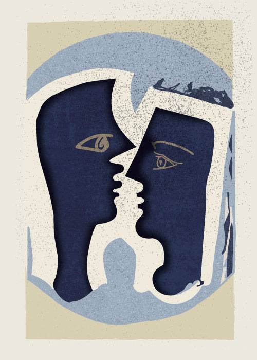 Blue Faces In Art – Kunst