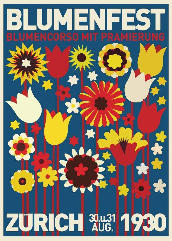 Blumenfest – Vintage plakat