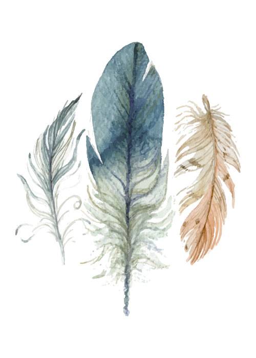 BOHO FEATHERS – Kids' Posters