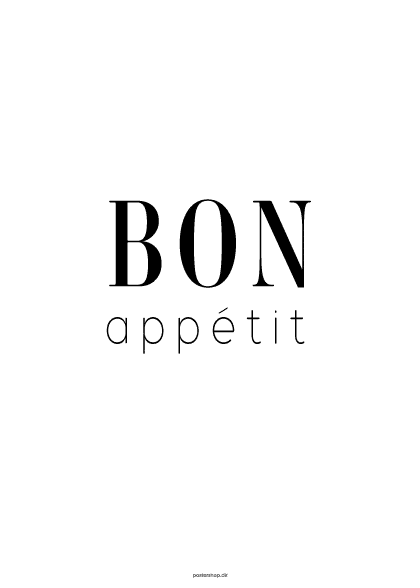 Bon Appètit – Tekstplakater