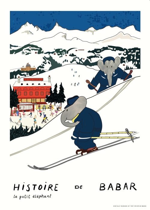 Babar Fait Du Ski – Kunst