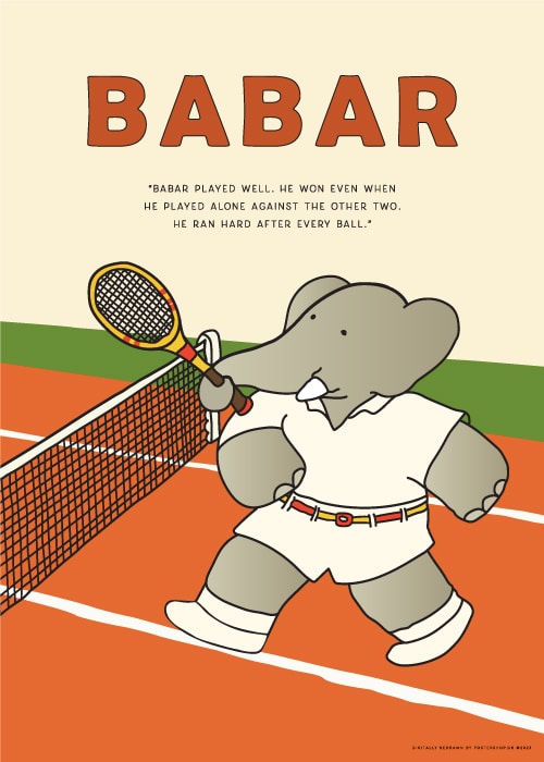 Babar Joueur De Tennis – Kunst