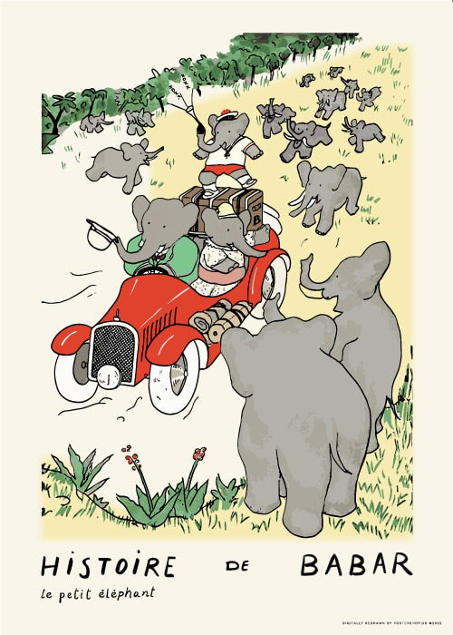 Babar L'elephant En Voyage – Kunst