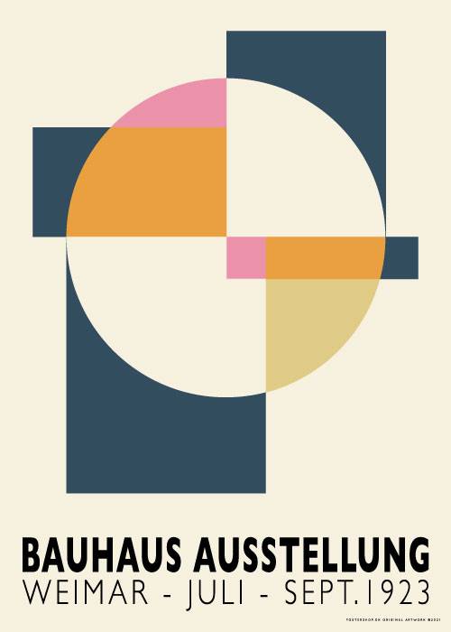 Bauhaus Blue Squares – Kunst