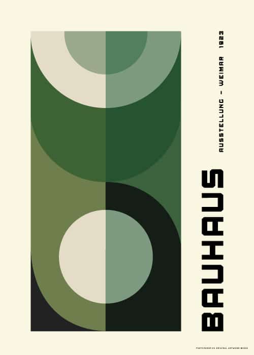 Bauhaus Green Shapes – Kunst