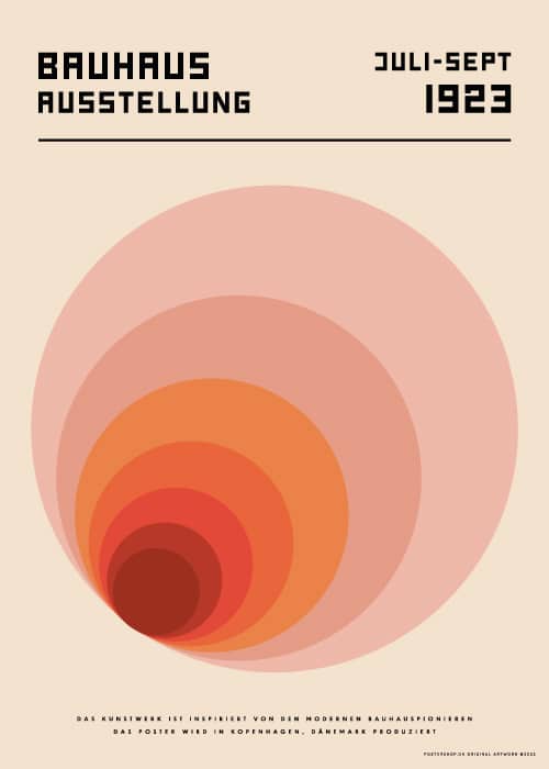 Bauhaus Peach Echo – Kunst