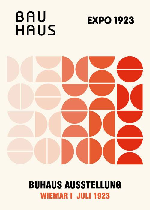 Bauhaus Peachy Circles – Kunst