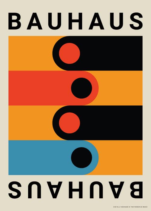 Bauahaus Shapes In Rows – Kunst