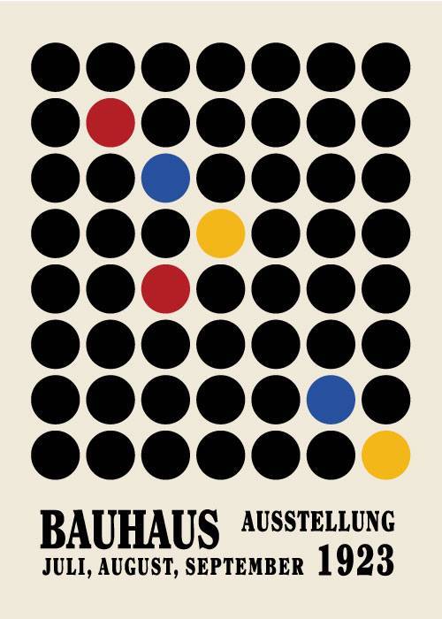 Bauhaus Tri Colour Dots – Kunst