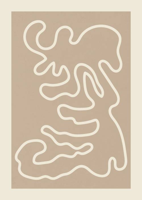 Beige Abstract Shape – Kunst