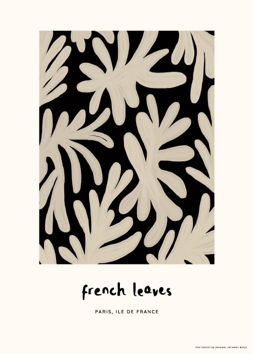 Beige French Leaves – Kunst