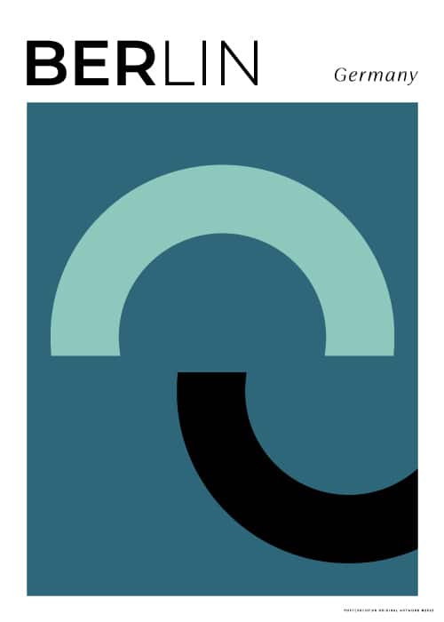 Berlin Blau Poster – Kunst