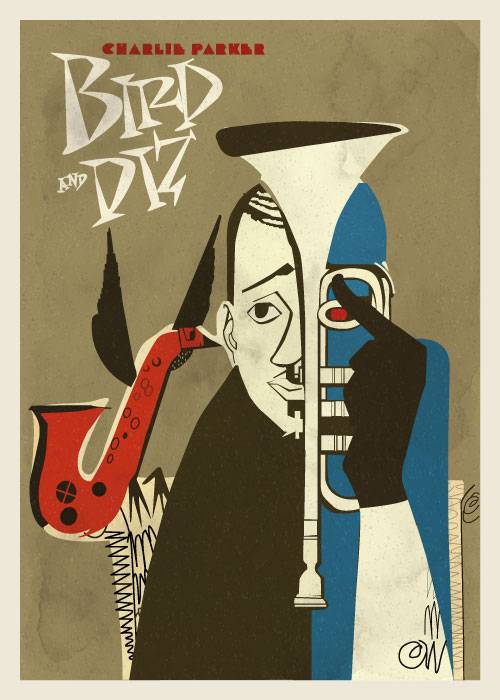Bird And Diz – Vintage plakat