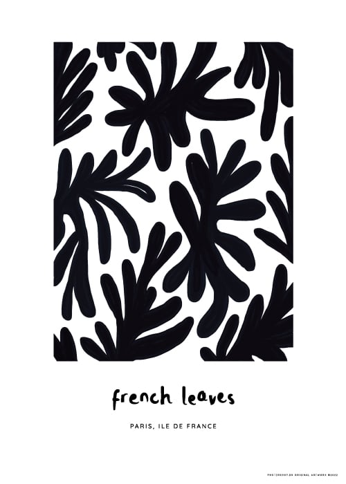 Black French Leaves – Kunst