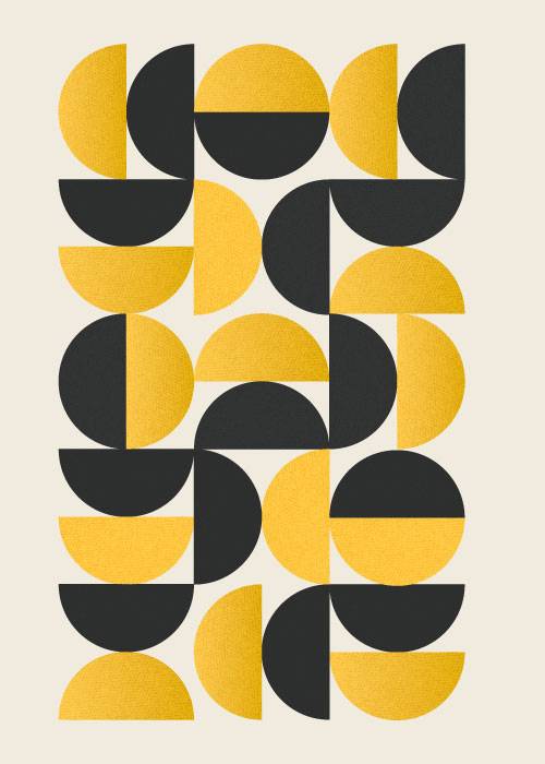 Black Yellow Bowls – Kunst