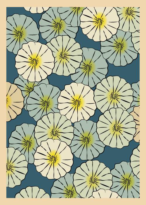 Bleu Flowers – Kunst