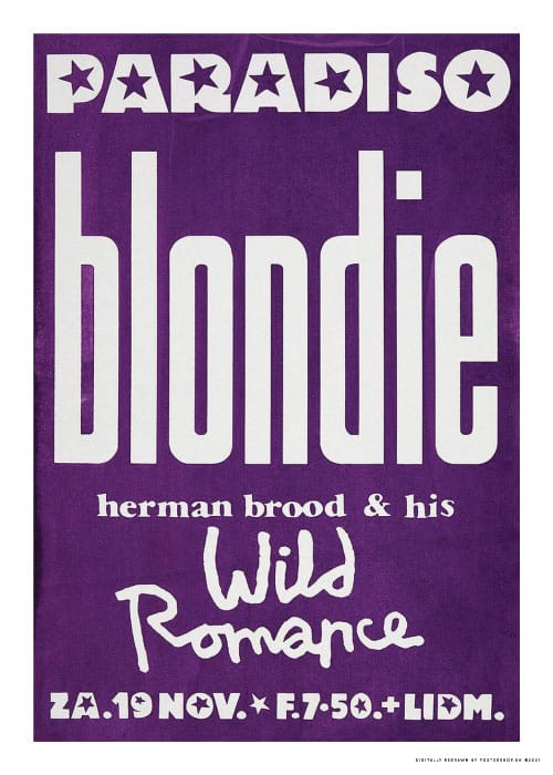 Blondie 1977 Amsterdam Concert – Vintage/Retro plakater