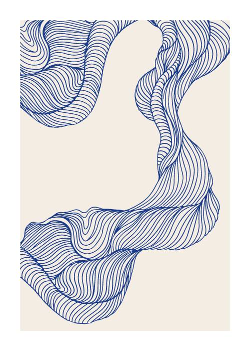 Blue Ginko Pattern – Kunst