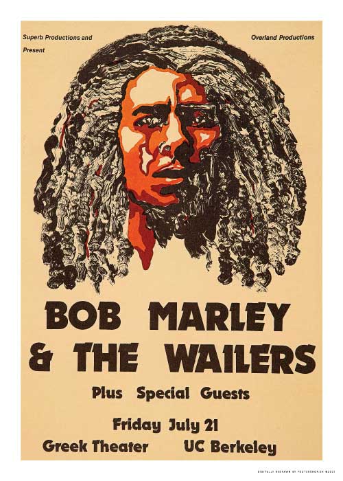 Bob Marley And The Wailers Concert 1978 – Vintage/Retro plakater