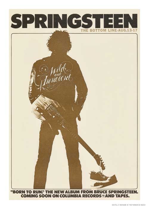 Bruce Springsteen Bottom Line Concert – Vintage/Retro plakater