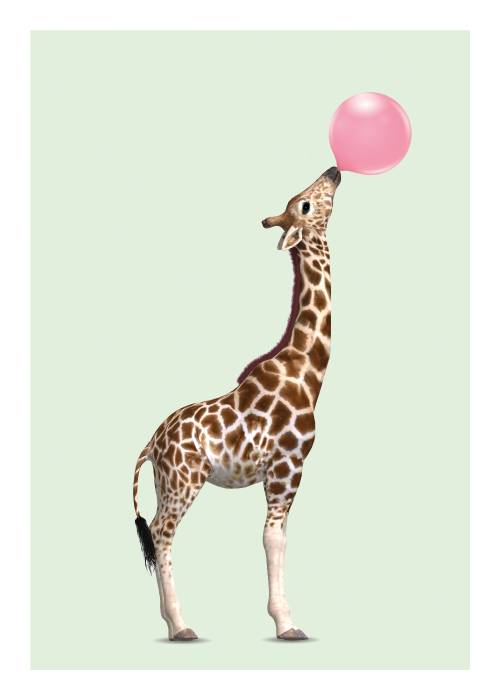 Bubblegum Giraffe – Dyreplakater