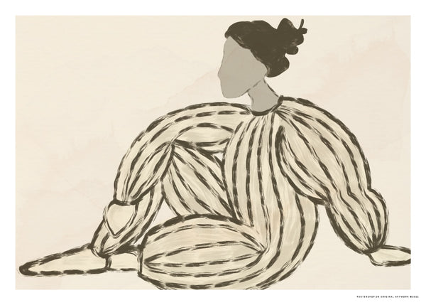 Charmante Fille Daydreaming – Kunst