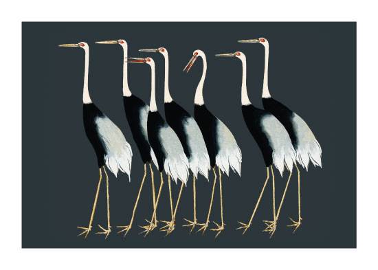 Crown Cranes In Nature – Kunst