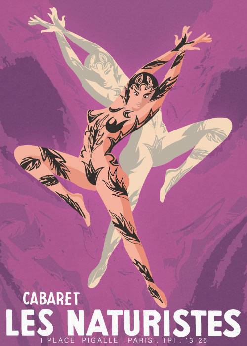 Cabaret Les Naturistes 1940 – Vintage/Retro plakater